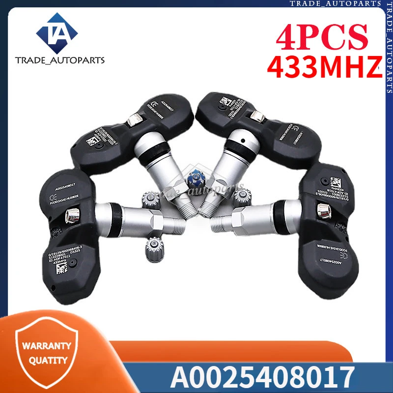 Датчик давления в шинах A0025408017 TPMS, 4 шт., для Mercedes-Benz CL [C216] CLS [C219] E-Class [W211] GL-Class [X164] ML-Class [W164]