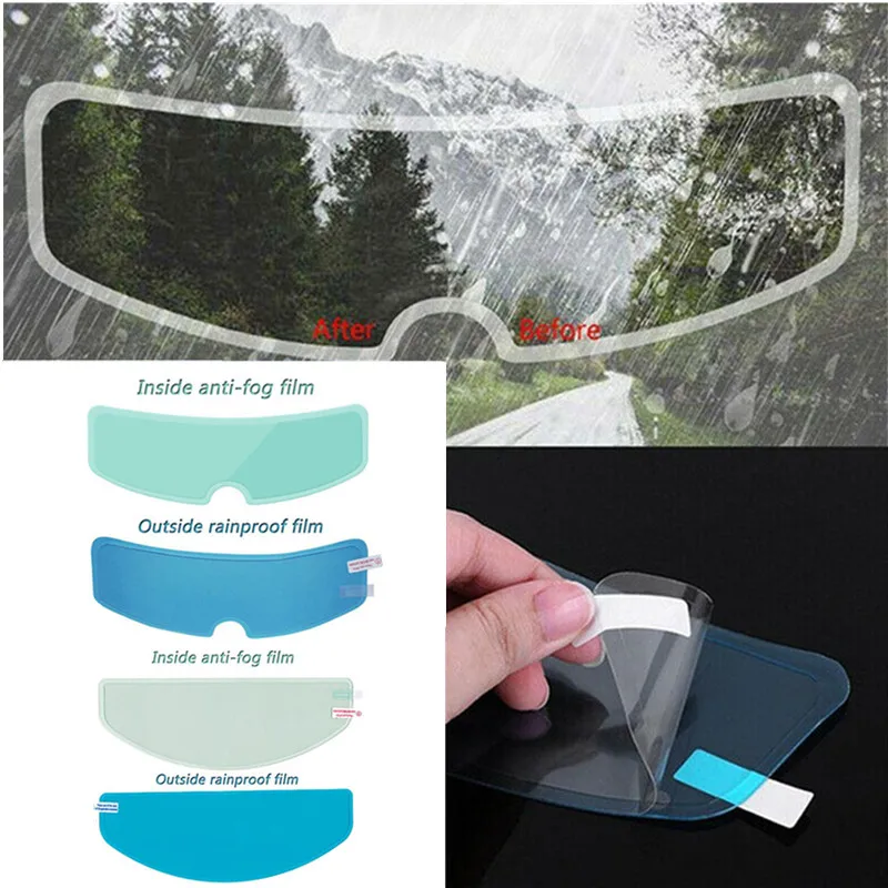 

Universal Motorcycle Helmet Rainproof and Anti-fog Film Durable Nano Coating Sticker Film Safety Driving Helmet Accessories