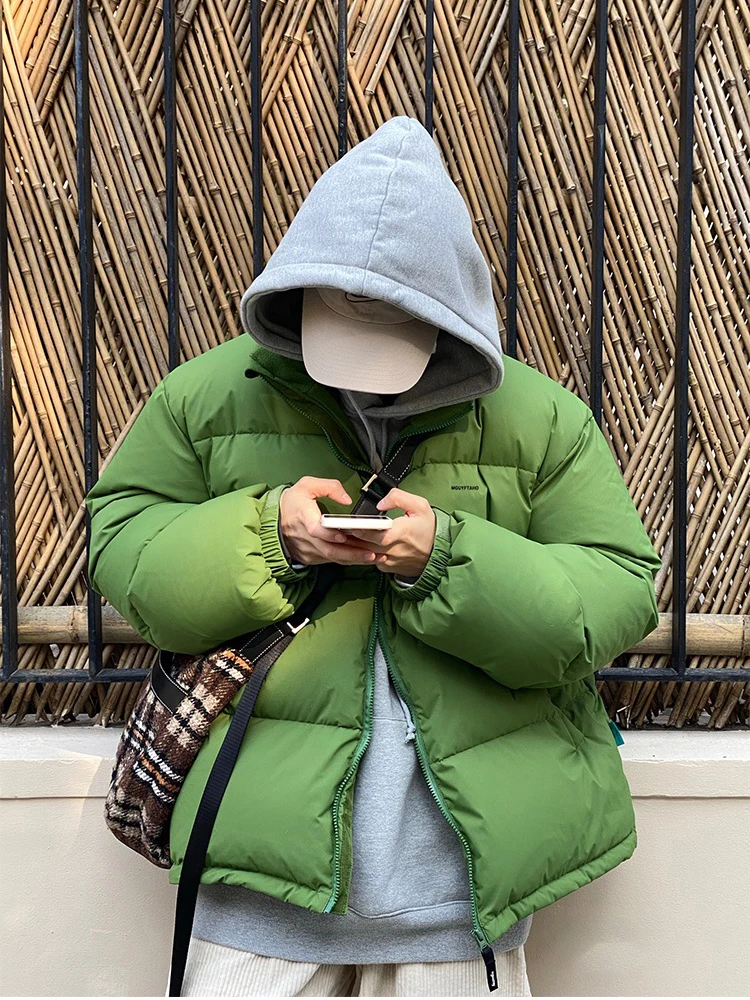 Autumn and winter new green loose light bread down cotton jacket fashion long sleeve y2k Clothes evening dresses for women 2022
