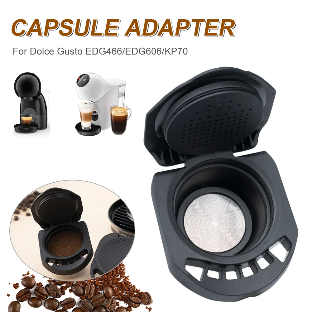 

Reusable Capsule Adapter for Dolce Gusto EDG466/EDG606/KP70 Refillable Coffee Pod Converter Holder Coffee Machine Accessories