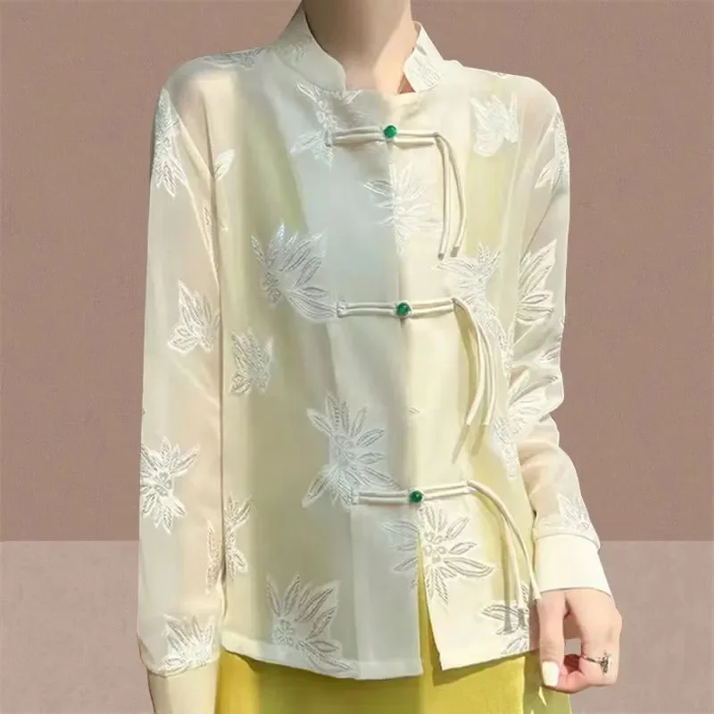 Новинка лета 2024 Китайская национальная Солнцезащитная рубашка Женский костюм