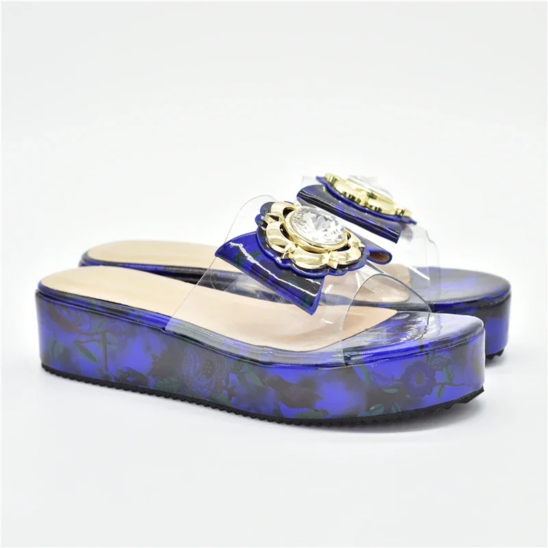 

Новое поступление, женские летние туфли-лодочки в африканском стиле, женская обувь на платформе, туфли-лодочки с открытым носком, женские свадебные туфли в нигерийском стиле