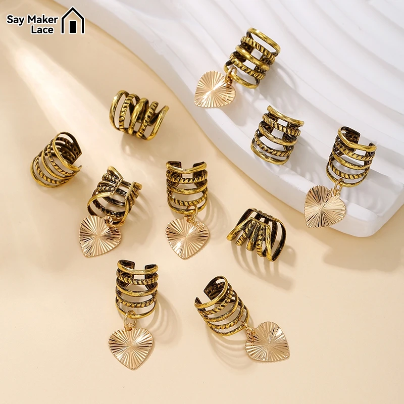 Заколка для волос с подвеской в виде змеи и бабочки 10 шт.