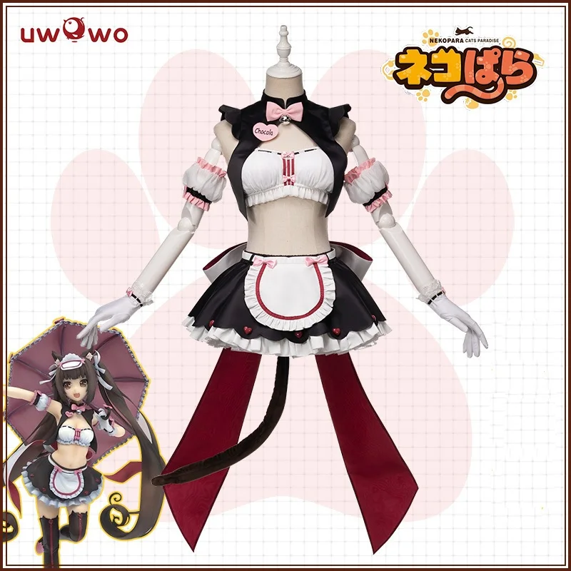 

【Only M】UWOWO Game NEKOPARA Chocola Racing Queen Ver. Chocola Vanilla Cosplay Costume Separate Maid Uniform Chocola Girl Dress