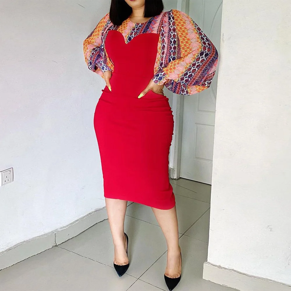 

Office Dresses for Ladies 2022 Formal Classy Chiffon Sleeve Bodycon Back Split Mid Calf Elegant Business Work Wear Dress Midi OL