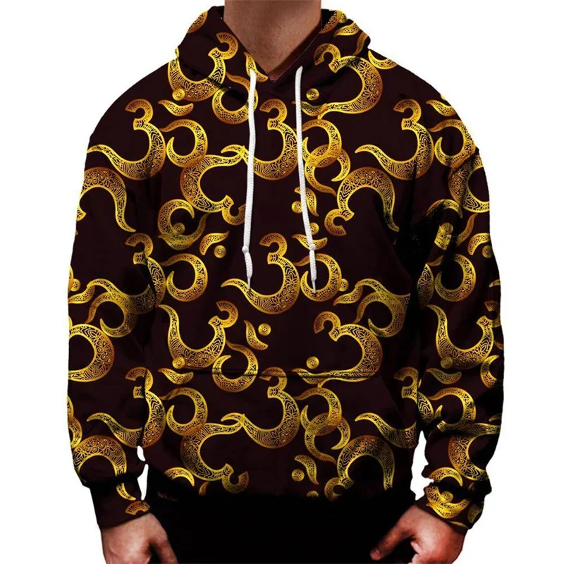 Donut Food Hoodie Men's Clothes 3D Print Gold Stripes Long Sleeve Sweatshirt Street Wear Harajuku Fun Cat Autumn Trend Hoodies