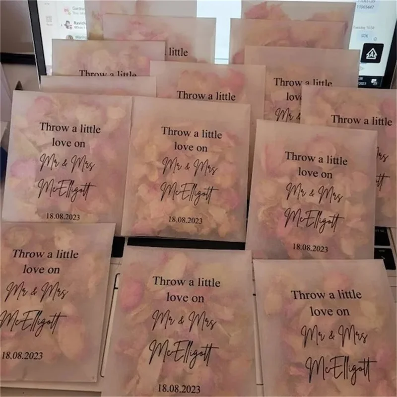 25 биоразлагаемых конфетти. Предварительно заполненные пакеты с индивидуальным