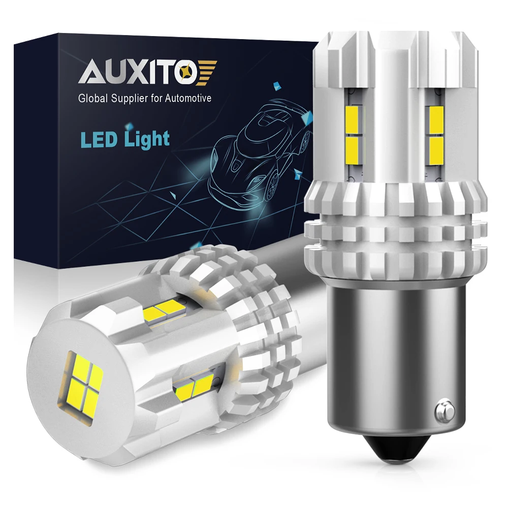 

2 шт., задние фонари AUXITO P21W Ba15s, 6000K, 1156 дюйма