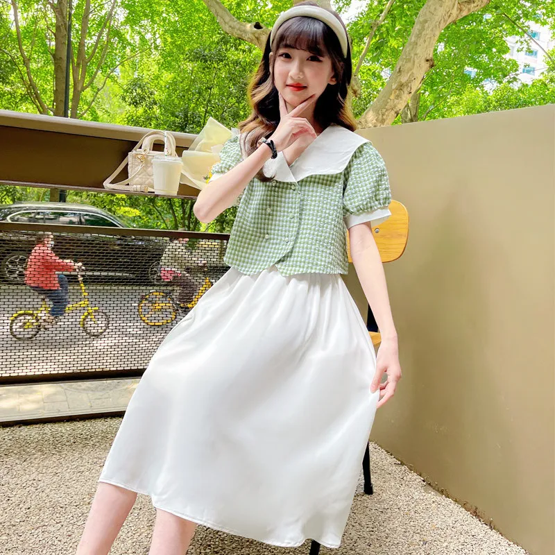 

Детская одежда, летняя женская модная одежда в китайском стиле Hanfu для девочек, детские свободные брюки с принтом, комплекты из 2 предметов