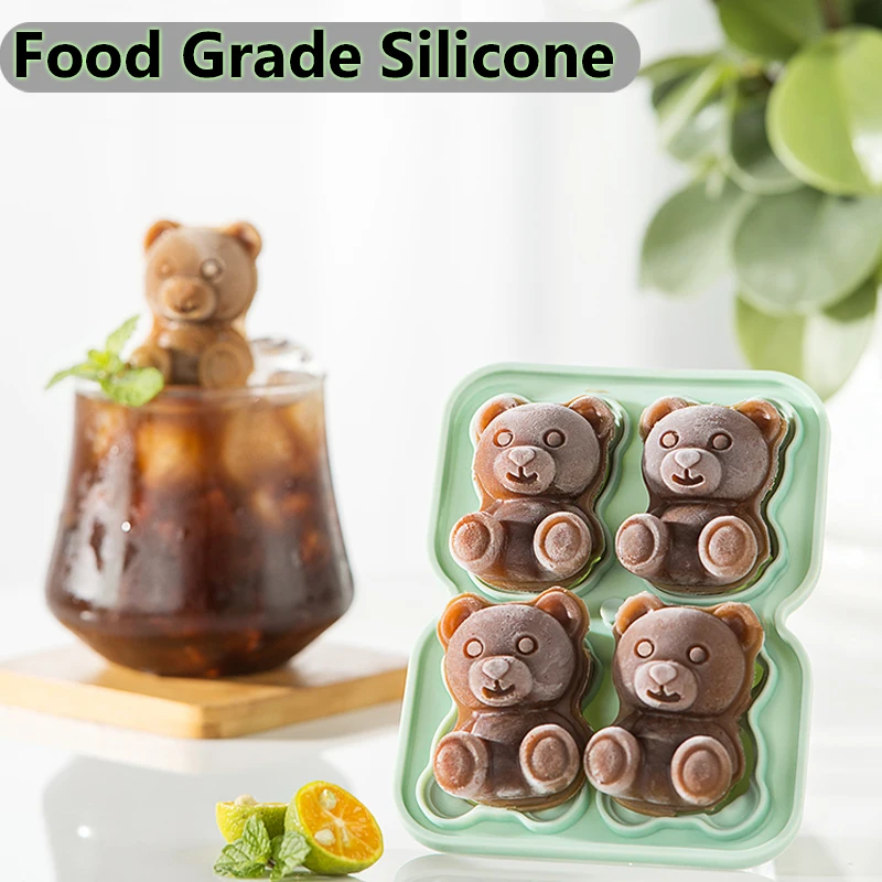 

Mold Teddy Bear Cute Fall Off, Tray Cube Splash-proof Making Container, Cube To Cute Ice With Ice Refrigerator Easy For Bear And