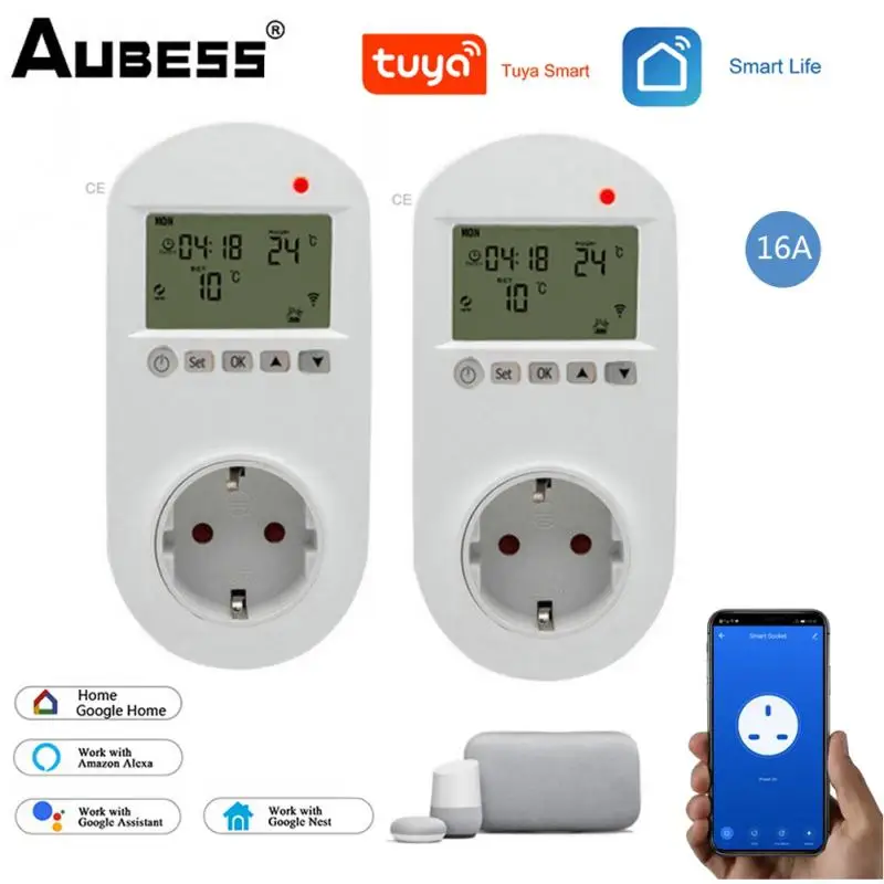 

Умная розетка с Wi-Fi и программируемым термостатом, 16 А