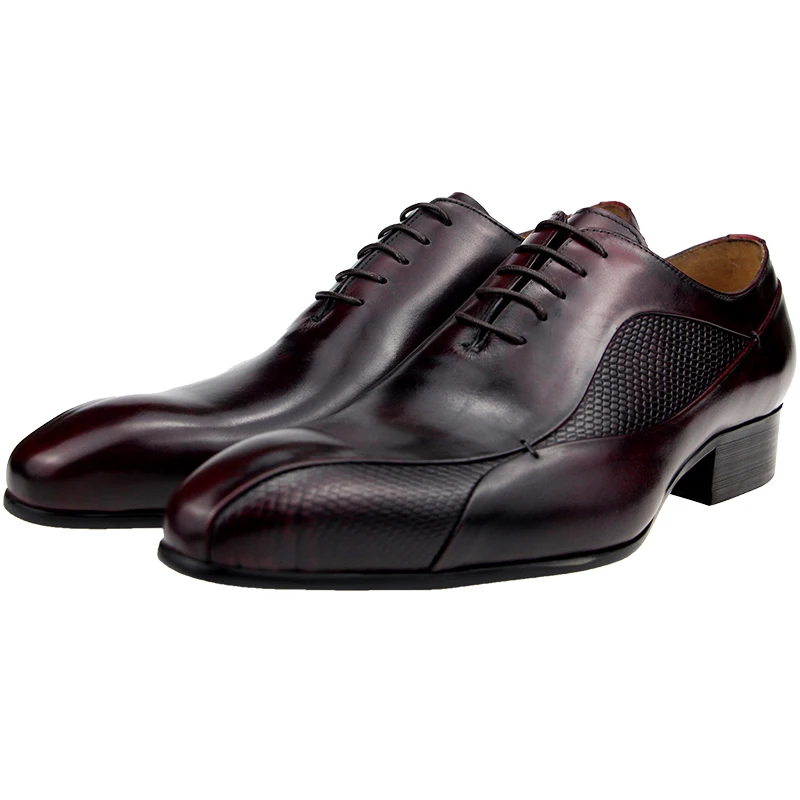 Men's Gentleman Leather Shoes Tuxedo Dress Shoes Classic British Style Lace-up Shoes Formal Office Workplace Business Oxford
