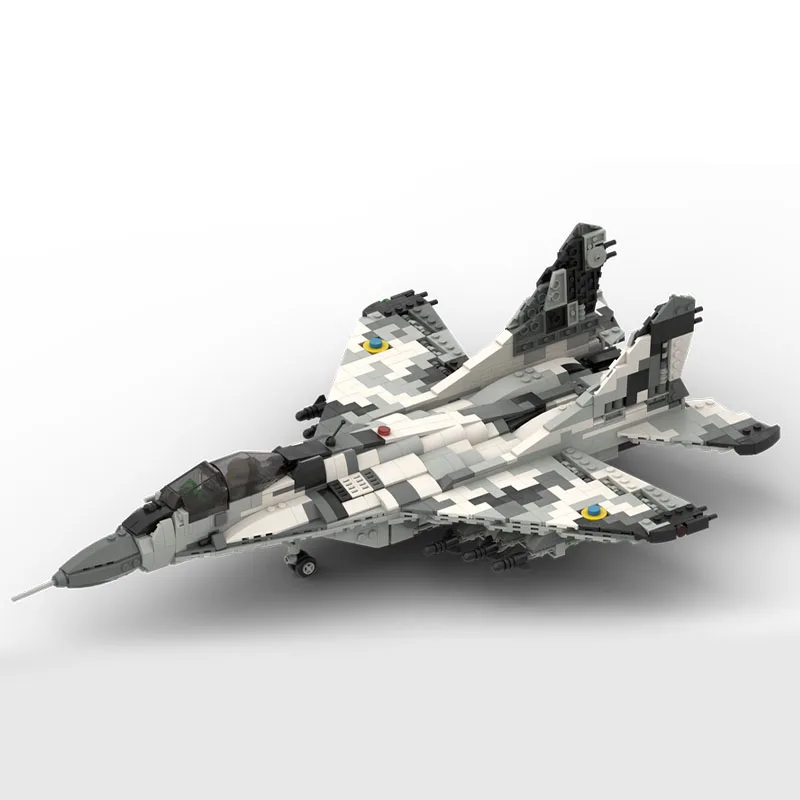 

1325PCS WW2 Military MOC 1:35 scale Mig-29 jet fighter model creative ideas high-tech Children Toy Gift airvehicle Plane Blocks