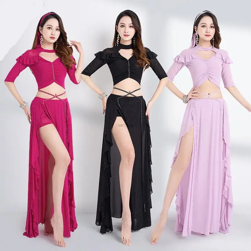 

New Oriental Dance Belly Dance Costume Performance Clothes Dance Class Uniform French Court Style Practice Set Group Uniform