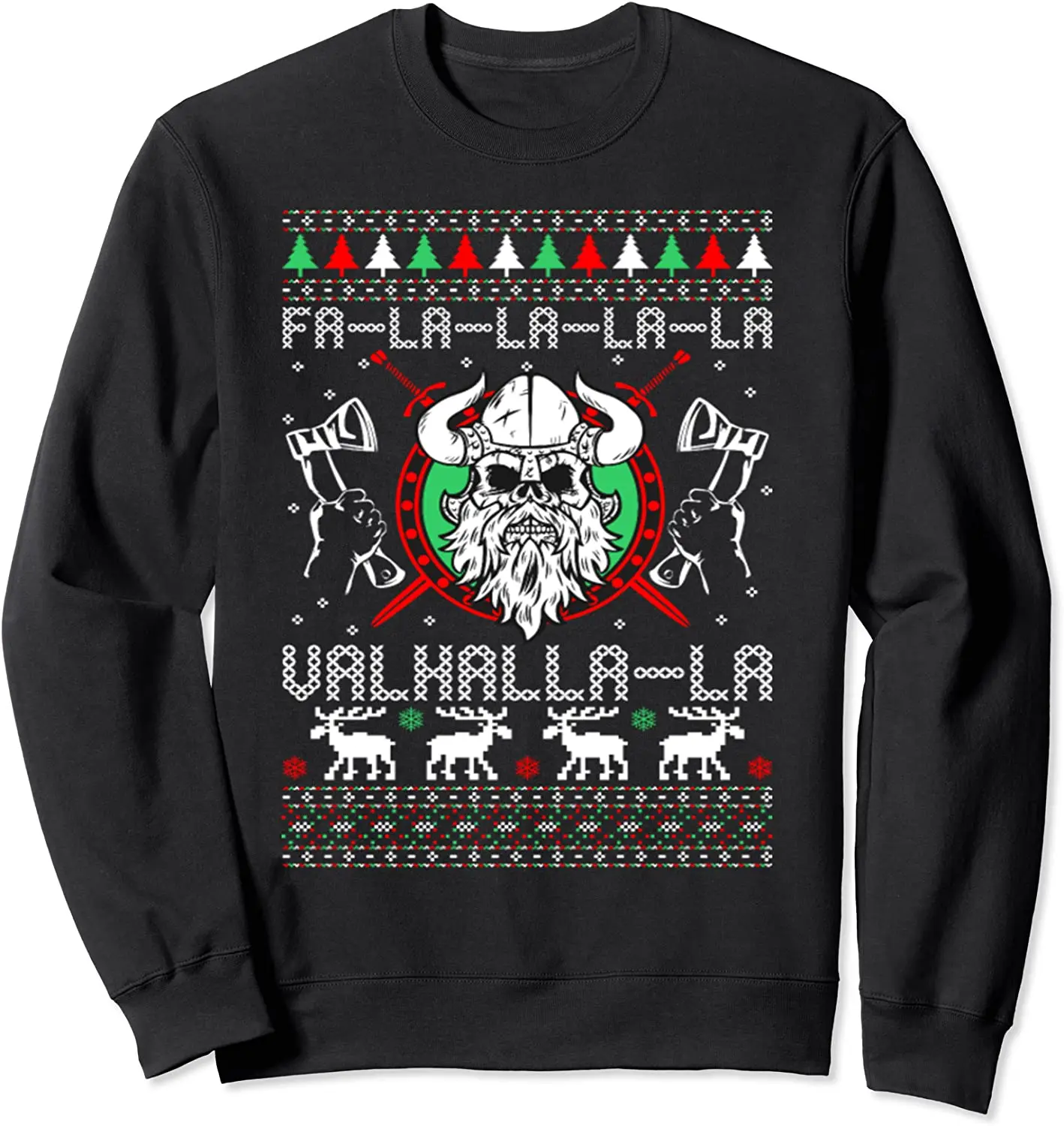 

Fa La La Valhalla La Ugly Christmas Sweaters Norse Viking Sweatshirt New 100% Cotton Comfortable Casual Mens Fashion Streetwear