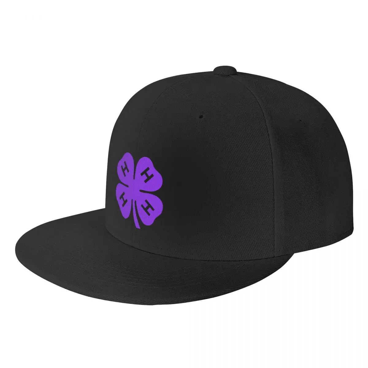 

Fashion Purple 4H Four Leaf Clover Hip Hop Baseball Cap Women Men Adjustable Dad Hat Snapback