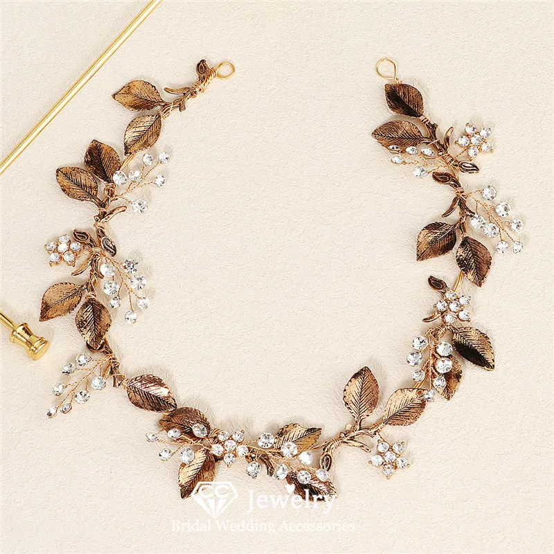 

CC Свадебные головные повязки, женская одежда для волос, обручальные украшения для волос, обручальные повязки для волос в форме листьев, прос...