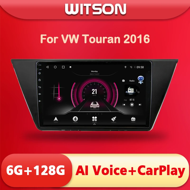 WITSON AI VOICE Android 11 автомобильный радиоприемник мультимедиа для VW Touran 2016