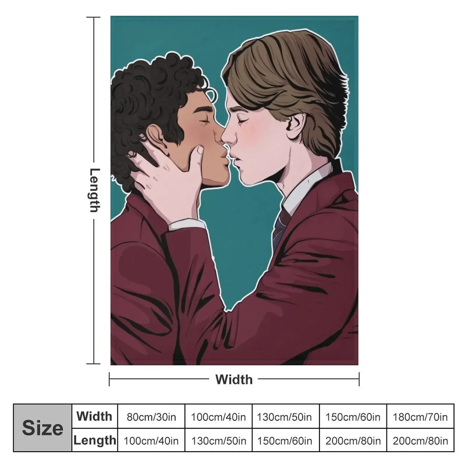 Принц Вильгель и Саймон поцелует Young Royals Эдвин Ридин Омар Рундерберг Плед