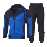 autumn winter mens tracksuit long sleeve jacket and sweatpants casual zipper design coat sports suits outdoor jogging suits