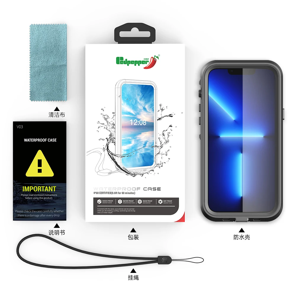 IP68 Waterproof Case On For Xiaomi Redmi Note 11 11S Case Transparent Armor Diving Underwater Swim Outdoor Full Cover Note11