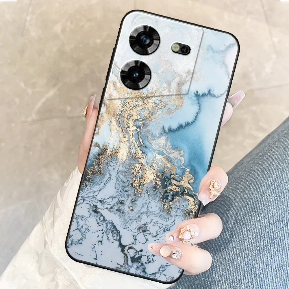 Чехол для Tecno Pova 5 мягкий силиконовый чехол из ТПУ Женский задняя крышка Pova5