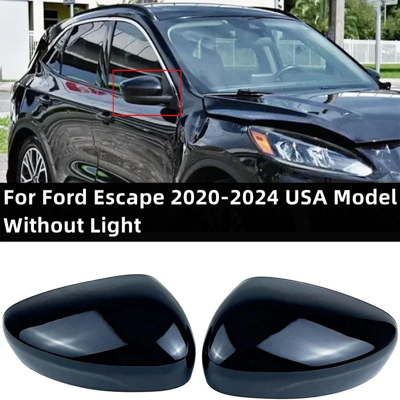 

Пара сменных чехлов на боковые зеркала заднего вида, модель США, не легкое отверстие для Ford Escape 2020-2024, накладка на зеркало заднего вида