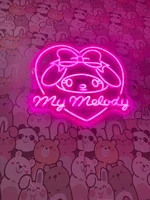 aesthetic cute my melody neon sign custom decoracion acrylic for shop party gift home kawaii anime wall room decor