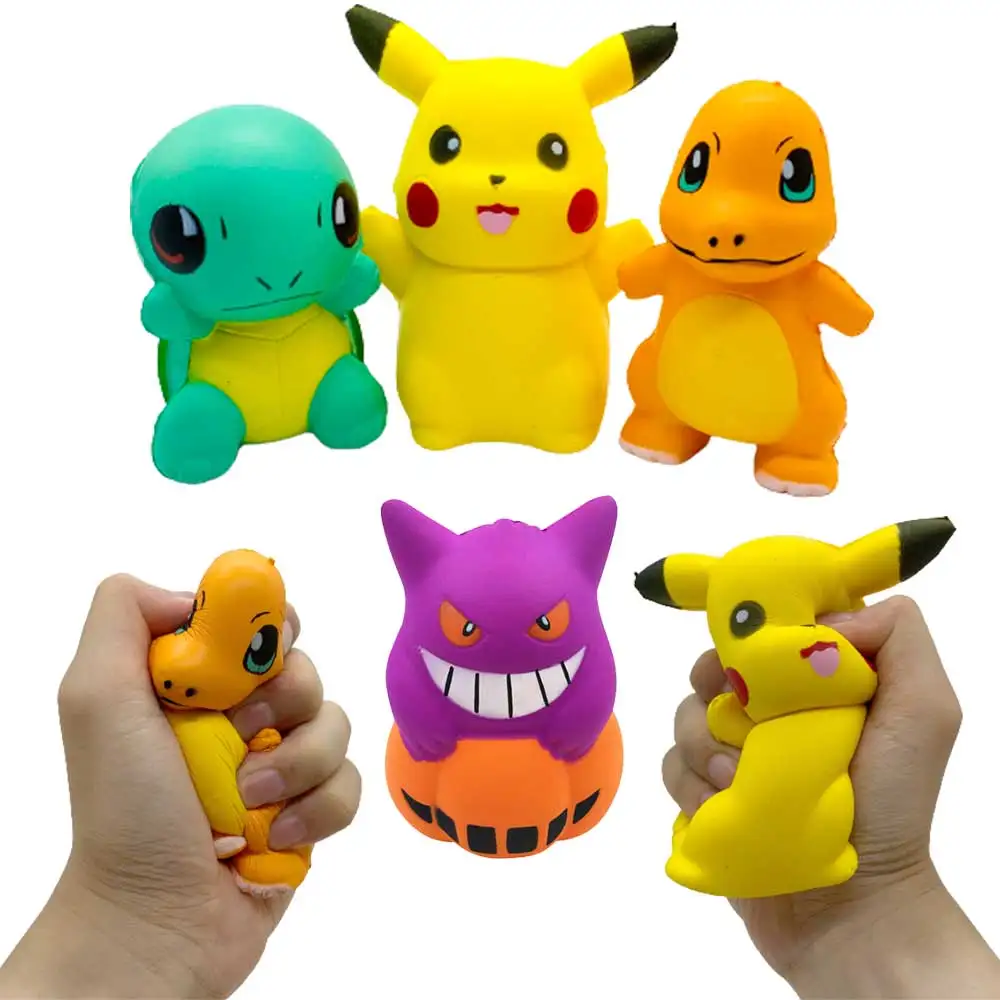 

Pokemon Pikachu Squishy Anti stress Fidget Toys Kawaii Turtle Squishy Slow Rising Squish PU Figet Toy Kid Children Birthday Gift