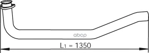 Труба приемная глушителя MAN L2000 с треугольным фланцем (дв.D0824LFL D0826LF) DINEX арт. 47146 |