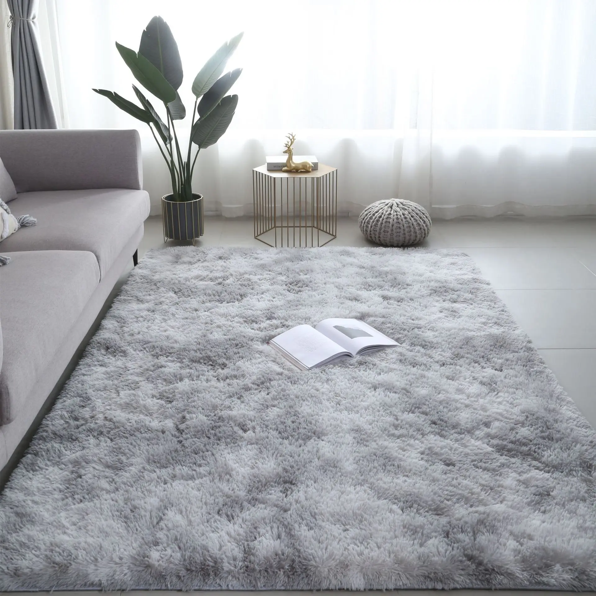 

Carpet Fluffy Grey Rug Washable Non Slip A Bright For The Living Room Marroco Style Gradient Christmas Carpet Decoration 2023