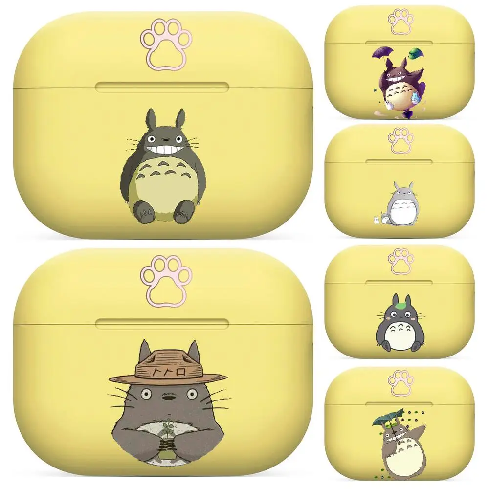 

Anime Totoro Apple AirPods Earphone Protective Case AirPods 1 2 pro yellow Soft Shell Cute
