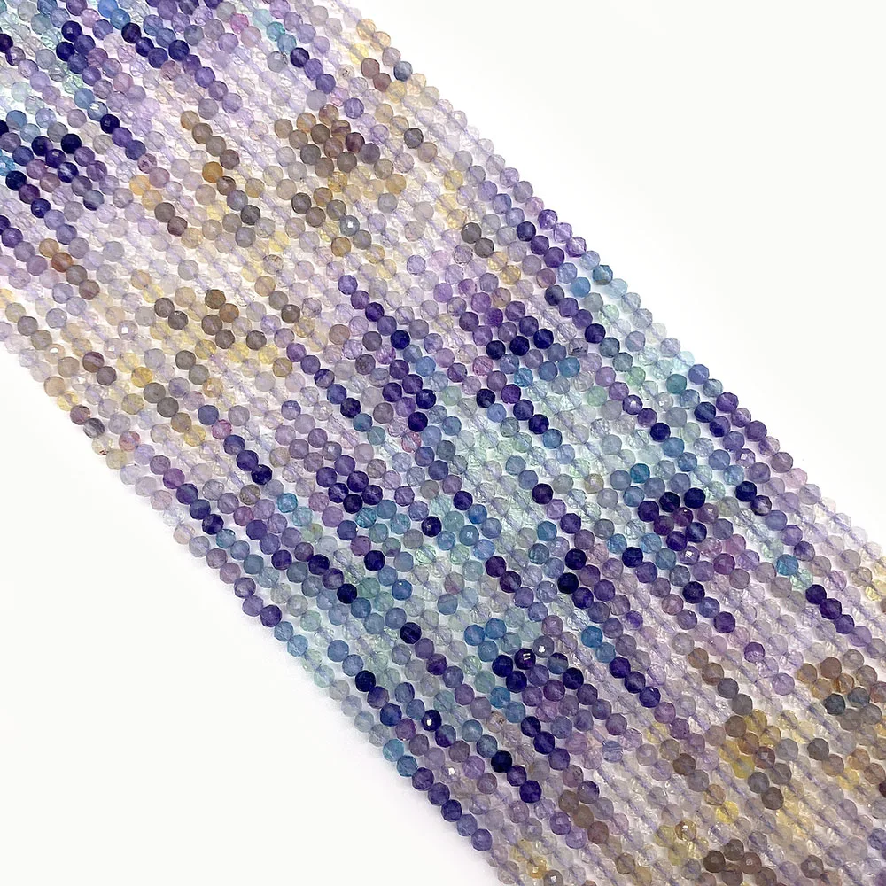 

1 Strand 2mm/3mm/5mm Mixed Material Faceted Crystal Loose Beads Strand Round Shaped DIY for Making Necklace Bracelets Earrings