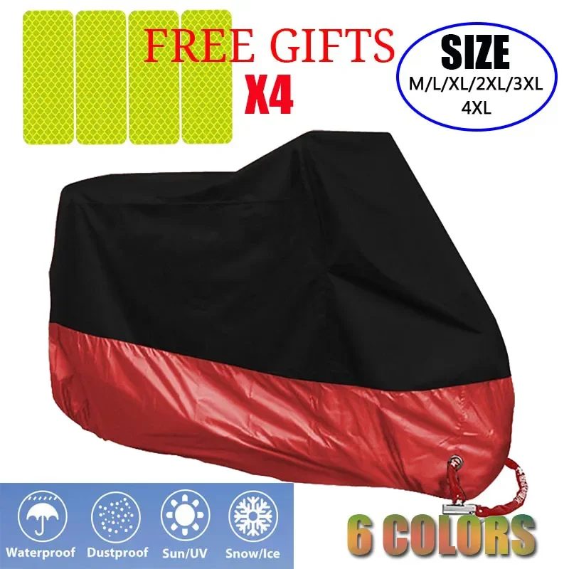 

NEW2023 M L XL 2XL 3XL 4XL Motorcycle Cover Universal Outdoor Uv Protector All Season Waterproof Bike Rain Dustproof Motor Scoot