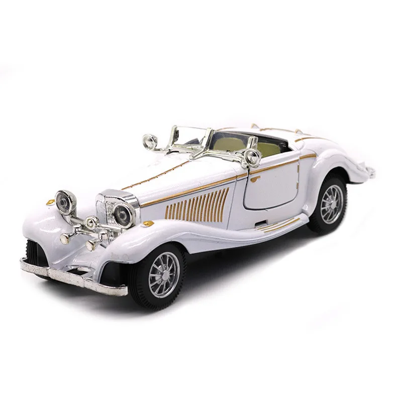 

Hot Classic Car Model 1:28 Simulation Vintage Pull-Back Alloy Diecast Sports Vehicle Collectible Toys Cars for Boys Adult Decor