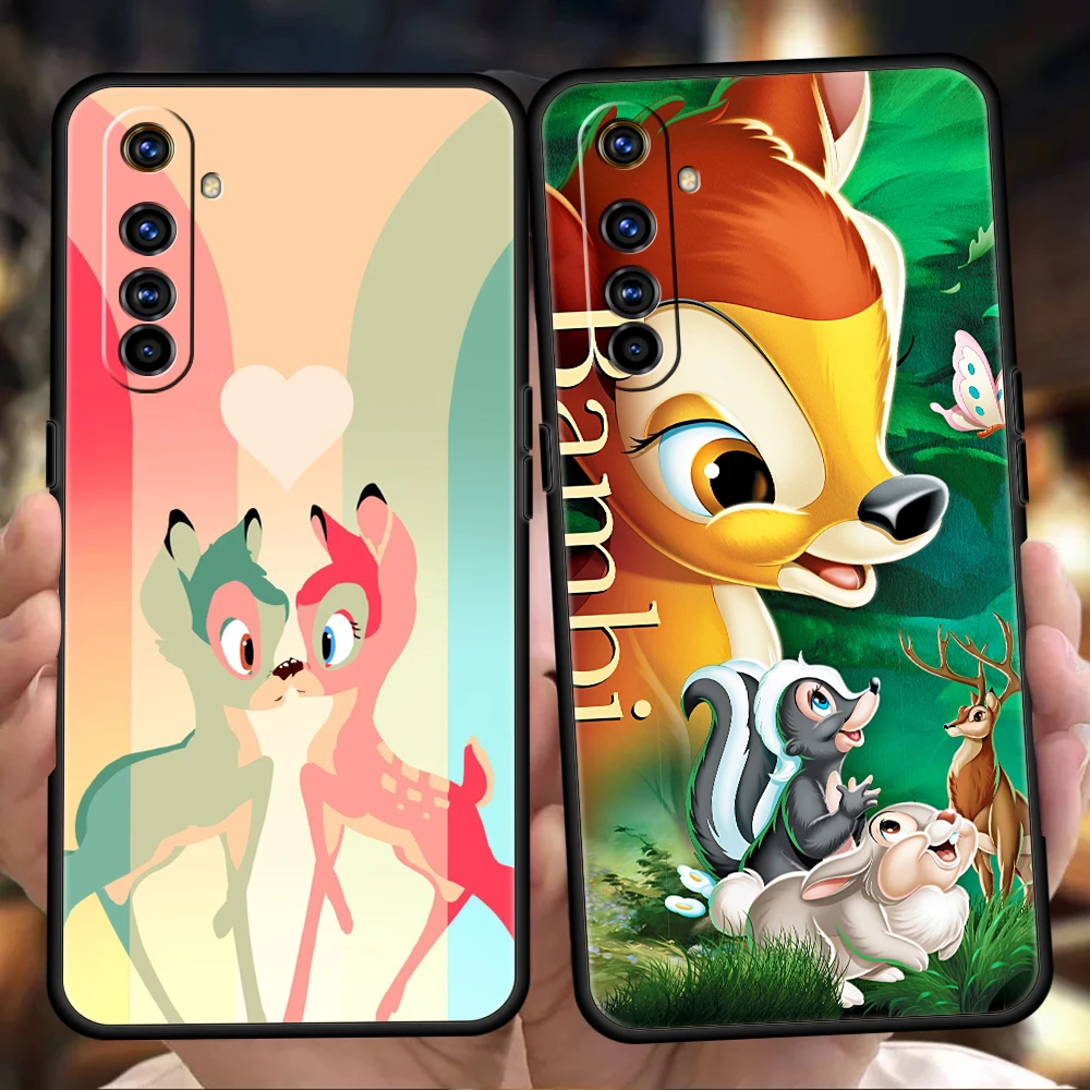 

Cute Fawn Bambi Phoen Case Cover For Realme 8i 9i 9 8 7 6 Pro C25 C21 C11 C3 GT2 Pro Plus 5G Silicone Shockproof Shell Funda TPU