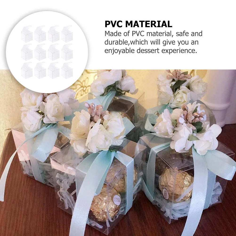 

20pcs Cupcake Packing Boxes Transparent Gift Boxes Cake Boxes Ornament Boxes