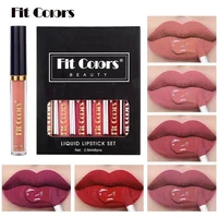6 pcs lip gloss set velvet matte lipstick waterproof lip tint combo long lasting matte red tint for lips makeup women cosmetics