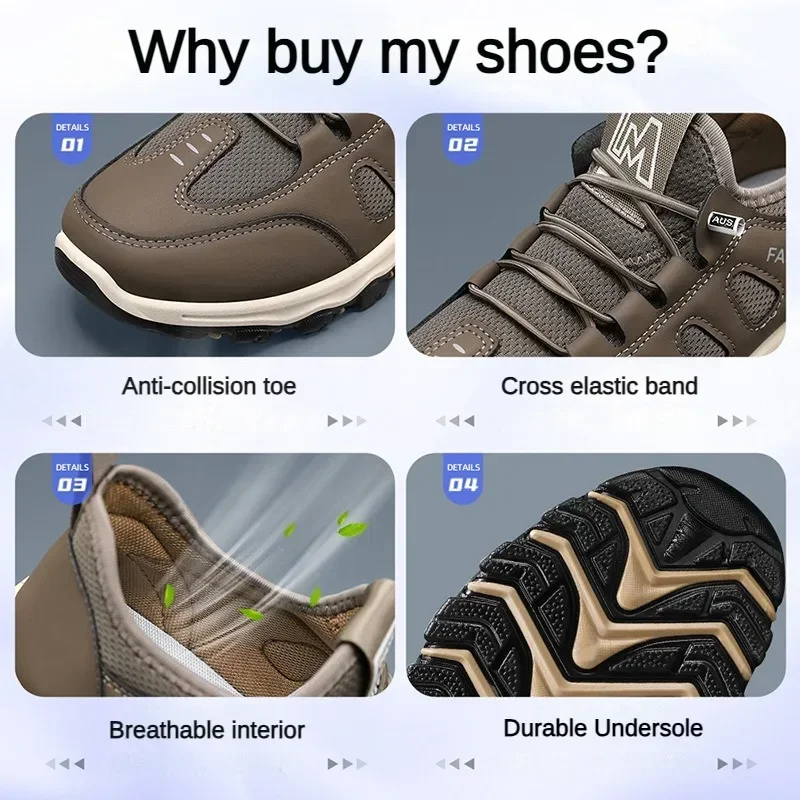 Мужские Мягкие походные туфли летние дышащие сетчатые кроссовки женская обувь