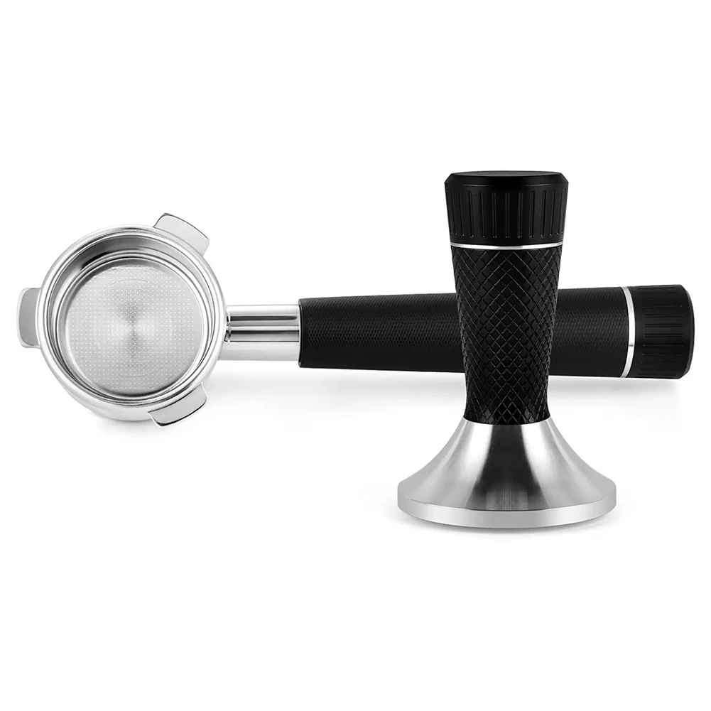 

54mm Bottomless Portafilter 53mm Espresso Tamper for Breville 8 Series Espresso Machine with Basket Filter Black