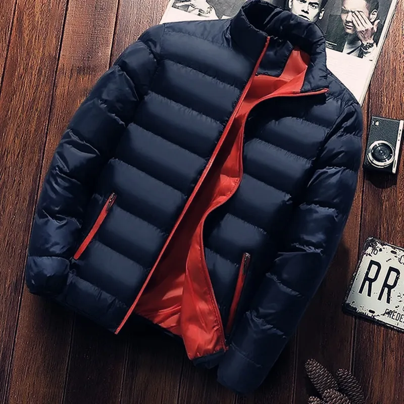 

Chaqueta de invierno para hombre, Parka cálida con cuello levantado, marca de ocio a la moda, para exteriores, 2023