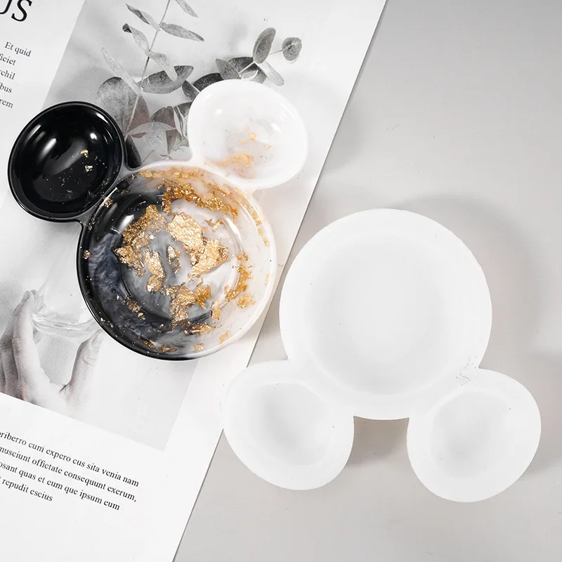 Силиконовая форма сделай сам в виде Головы Микки Мауса поднос для хранения