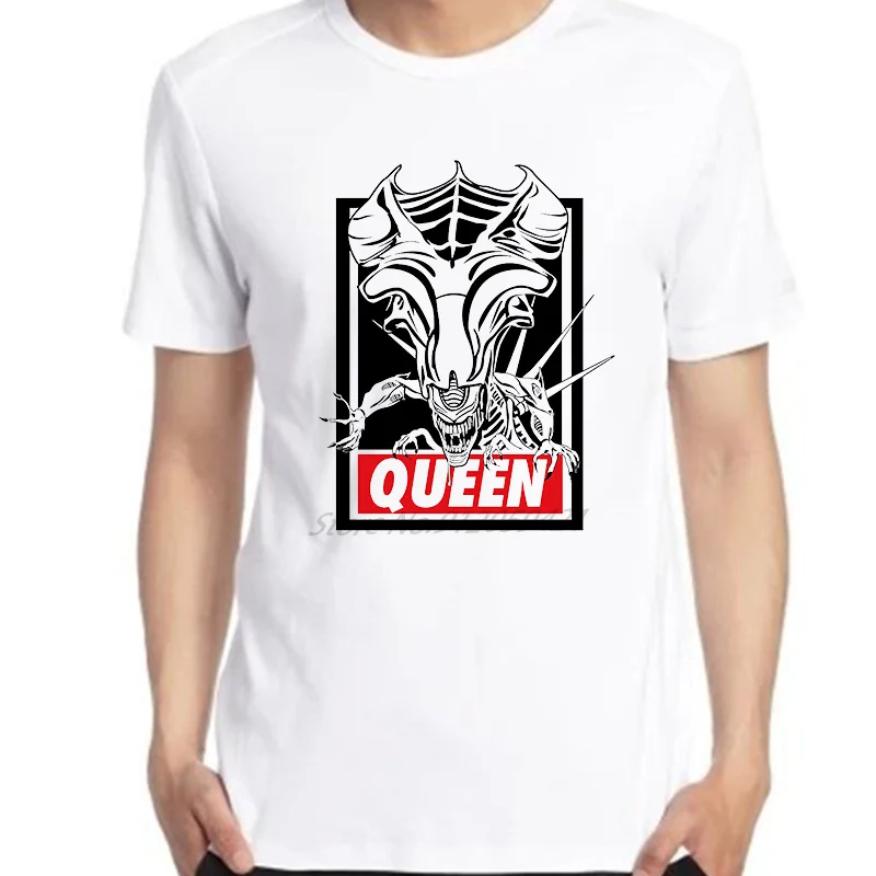 

Футболка Alien Queen мужская оверсайз, забавная тенниска с рисунком культового фильма, научной фантастики, космической фильмы, топ с графическим...