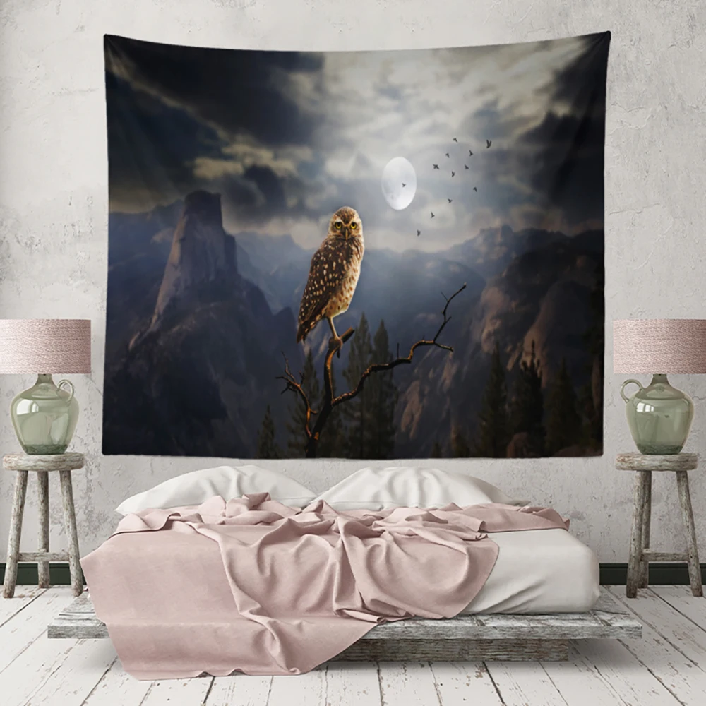 Настенный гобелен с принтом тыквы и ужасов на Хэллоуин 230x180 см