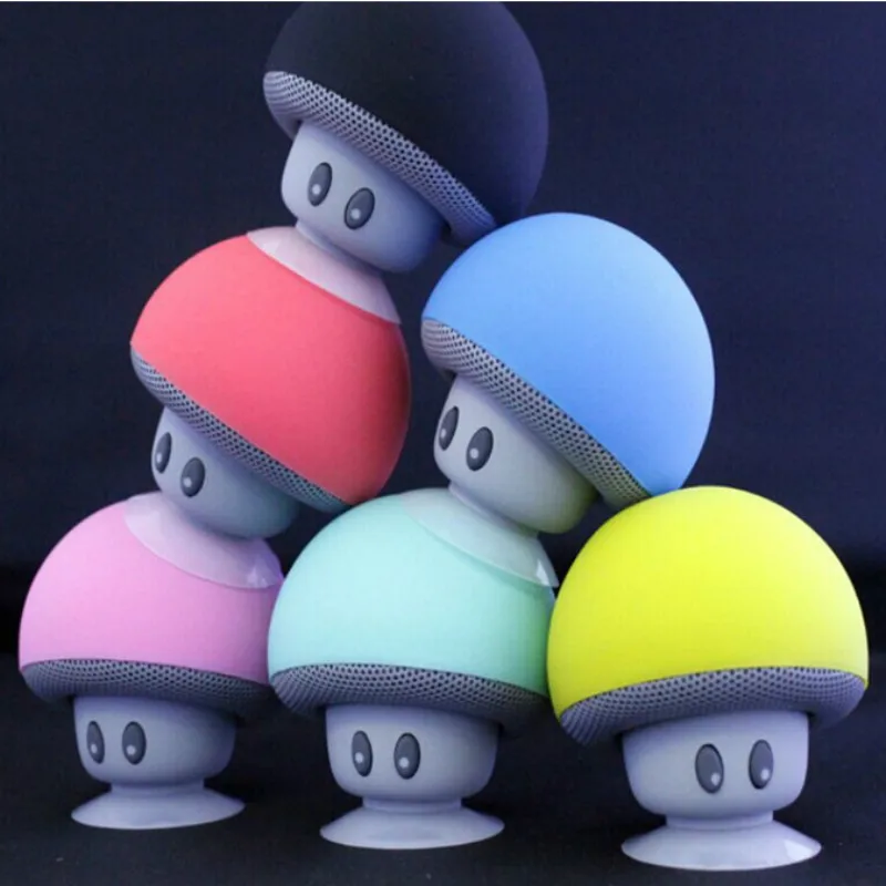 

Small Mushroom Bluetooth Speaker Creative Mini Suction Cup Mobile Phone Portable Smart Speaker Cross-border Cartoon Gift