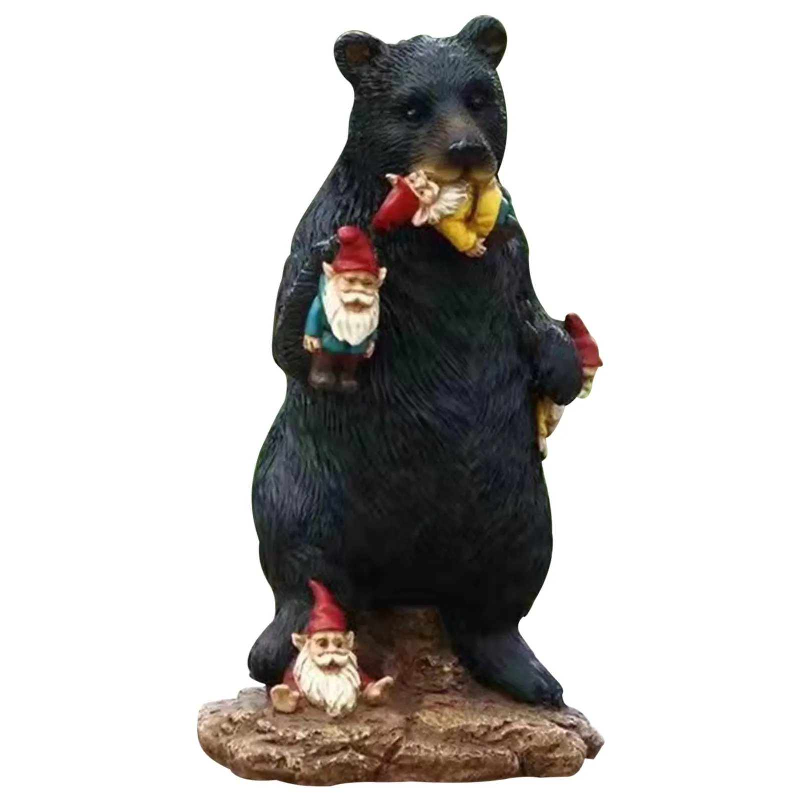 

Halloween Decorations Eat Dwarf Bear Sculpture Figurines Resin Statue Art Gnome Elf Bear Table Accessories Room Garden Decor