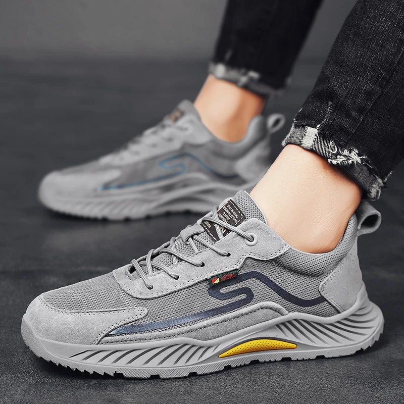 

Leather Men Outdoor Shoes High Quality Men Sneakers Breathable Summer Walking Shoes Classic Fashion Men Low Shoes Big Size 47