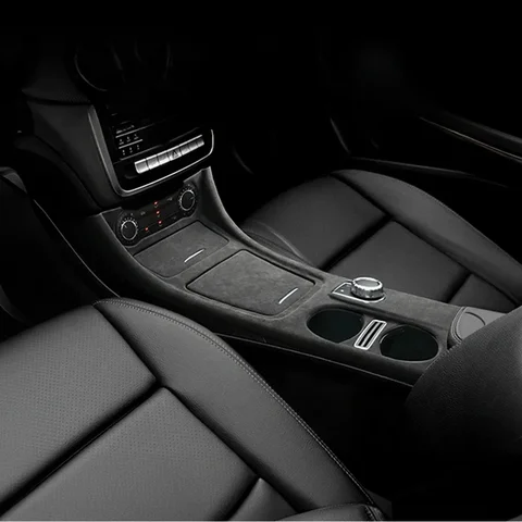RHD Италия Супер замшевая накладка на центральную консоль автомобиля, панель переключения передач для Mercedes Benz A Class W176 CLA C117 GLA X156 2013-2018