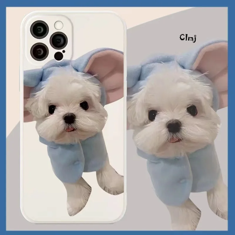 Clmj Симпатичный чехол для телефона собак iPhone 13 11 Pro 14 Plus 12 Mini X XS Max XR Samsung Galaxy S22 S23