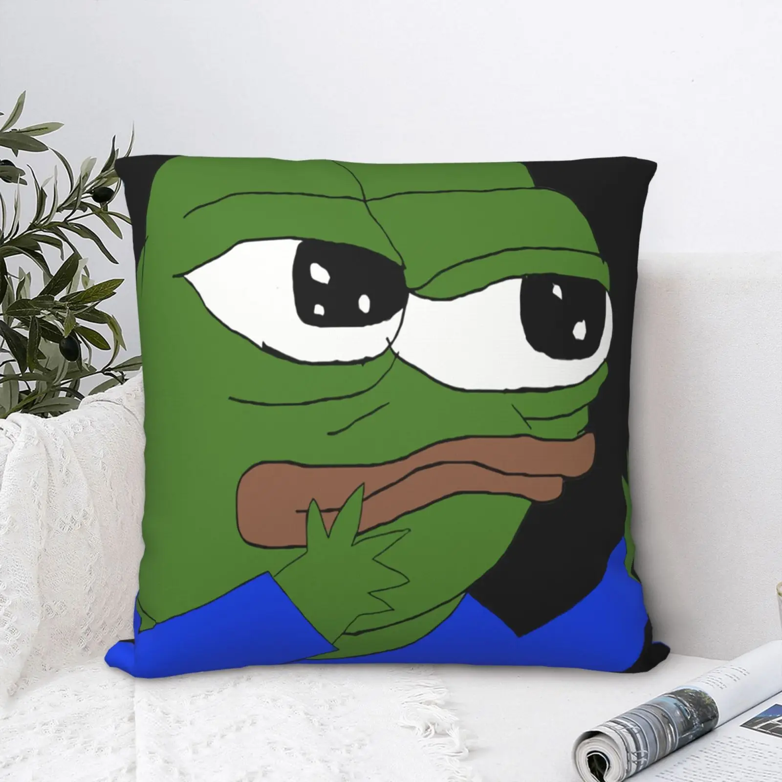 

Pepe The Frog Milky Meme Honk Pillow Case Decorative Pillow Case With Zipper Throw Pillows Back Cushion Kawaii White And Black